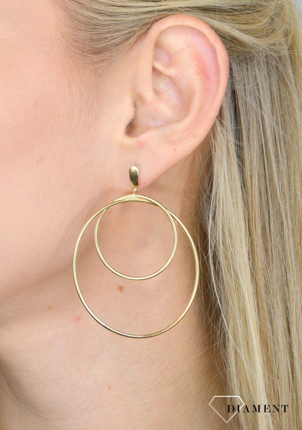 Złote kolczyki koła 585 przeplatane koła DIA-KLC-B0LBRITA-1-3050 OR204623-585.jpg